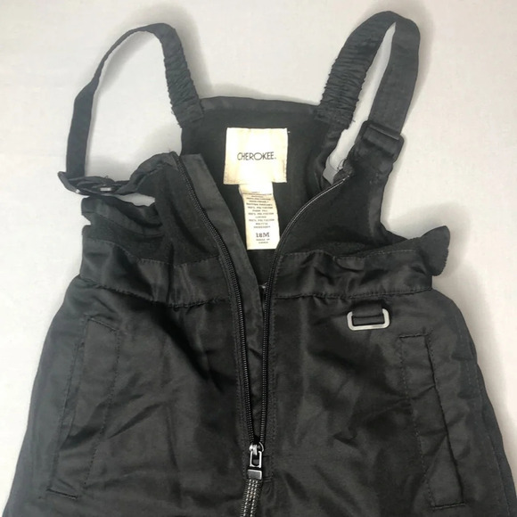 Cherokee Black Unisex Snow Bibs 18M - Picture 3 of 7